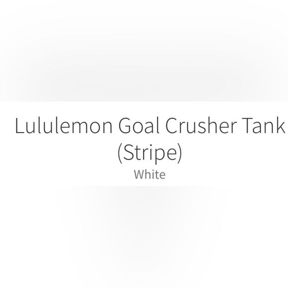 Lululemon Goal Crusher Tank (Stripe) White - Picture 7 of 14
